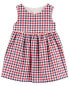 Фото #3 товара Baby Plaid Babydoll Dress 12M