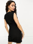 ASOS DESIGN Petite twist front mini dress in black