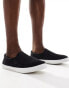 Truffle Collection canvas slip on trainers in black