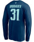 Фото #3 товара Men's Philipp Grubauer Deep Sea Blue Seattle Kraken Authentic Stack Name and Number Long Sleeve T-shirt