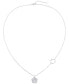 ფოტო #1 პროდუქტის Mother Of Pearl Flower Pendant Necklace in Sterling Silver, 16" + 2" extender