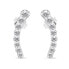 Фото #2 товара Long silver earrings with zircons EA468W