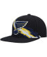 Men's Black St. Louis Blues Vintage-Like Paintbrush Snapback Hat
