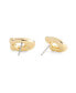 Faux Stone Signature Pavé C Stud Earrings