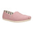 TOMS Alpargata Slip On Womens Pink Flats Casual 10015763T