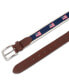 Men's Flag Ribbon Belt, Created for Macy's коричневый/темно-синий, M (34-36) - фото #5