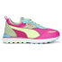 Фото #1 товара Puma Rider Fv Brighter Days Lace Up Womens Pink Sneakers Casual Shoes 39078201