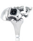 ფოტო #3 პროდუქტის Men's Cubic Zirconia Signature Skull Ring in Stainless Steel