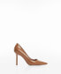 Women's Leather-Effect Heeled Shoes
