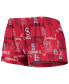 ფოტო #5 პროდუქტის Women's Red St. Louis Cardinals Flagship Allover Print Top and Shorts Sleep Set