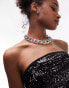 Фото #4 товара Topshop Nikita chunky chain necklace in silver tone