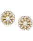 ფოტო #1 პროდუქტის Diamond Cluster Stud Earrings (1/4 ct. t.w.) in 14k Gold, Created for Macy's