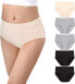 Фото #1 товара anqier Women's Underwear Pack of 5 Stretch Cotton High-Waist Briefs, Women's Breathable Panties, Soft Women Underwear