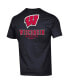 Men's Black Wisconsin Badgers Stack 2-Hit T-shirt Черный, S - фото #3