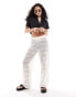 Фото #1 товара Hollister lace cover up cargo trouser in white