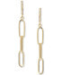 ფოტო #3 პროდუქტის Polished & Textured Multi-Link Paperclip Drop Earrings in 14k Gold