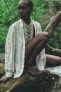 Фото #4 товара Блуза с вышивкой и деревянными пуговицами ZARA