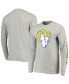 Фото #1 товара Men's Heathered Gray Los Angeles Rams Halftime Long Sleeve T-shirt