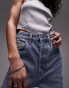 Topshop Kort jeans with extreme thigh rip in mid blue Голубой, W32 L32 - фото #5