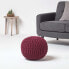 Runder Strickpouf 100% Baumwolle