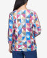 ფოტო #2 პროდუქტის Petite Chelsea Market Box Print Mini Ruffle Top