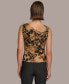 ფოტო #2 პროდუქტის Donna Karan Women's Asymmetrical Tortoise-Hardware Top