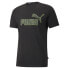 Фото #1 товара Puma Logo Camo Fill Crew Neck Short Sleeve T-Shirt Mens Black Casual Tops 670421