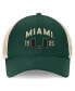 Фото #4 товара Men's Green Miami Hurricanes Heritage Waylon Trucker Adjustable Hat