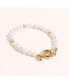 ფოტო #3 პროდუქტის 18K Gold Plated Freshwater Pearl with Star and Pearl Twinkie - Twinkie Bracelet 9" For Women and Girls