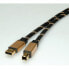 Фото #3 товара ROLINE GOLD USB 2.0 Cable - A - B - M/M 1.8 m - 1.8 m - USB A - USB B - USB 2.0 - Male/Male - Black - Gold