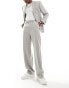 Фото #2 товара ASOS DESIGN wide tonal check suit trouser in grey