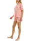 Фото #2 товара Women's 2-Pc. Printed Short Pajamas Set