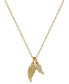 Фото #1 товара Unwritten cubic Zirconia 14K Gold Flash Plated Wing Pendant Necklace