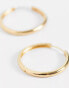 Фото #4 товара ASOS DESIGN 14k gold plated 25mm hinge hoop earring