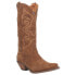 Фото #4 товара Dingo Out West Tall Embroidery Round Toe Cowboy Womens Brown Casual Boots DI920