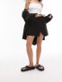 Фото #1 товара Topshop bengaline wrap mini skirt in black