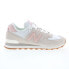 Фото #1 товара New Balance 574 U574RE2 Mens White Suede Lace Up Lifestyle Sneakers Shoes