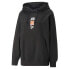 Фото #1 товара Puma Downtown Oversized Graphic Pullover Hoodie Womens Black Casual Athletic Out