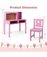 Фото #7 товара Kids Desk and Chair Set with Hutch and Bulletin Board for 3+ Kids