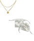 Paper Clip and Figaro Heart Chain Set Necklace