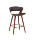 Фото #1 товара Jagger Modern Wood and Faux Leather Counter Height Bar Stool
