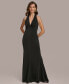 Women's Ruched Halter Gown