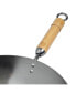 Classic Series Round Bottom Carbon Steel Wok with Birch Handles, 14"