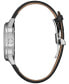 ფოტო #2 პროდუქტის Eco-Drive Men's Rolan Gray Leather Strap Watch 40mm