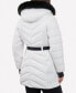 Фото #2 товара Women's Plus Size Belted Faux-Fur-Trim Hooded Puffer Coat