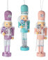 Kurt Adler 6In Hollywood Pastel Nutcracker Christmas Ornaments (3 Assorted)