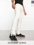 ASOS DESIGN 2 pack skinny chinos in off white and charcoal