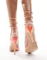 Фото #6 товара Simmi London Peony spiral heeled sandal in orange ombre