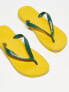 Фото #1 товара Havaianas Brasil Logo flip flops in yellow and green