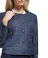 Фото #4 товара Women's Crewneck Button-Front Jacket